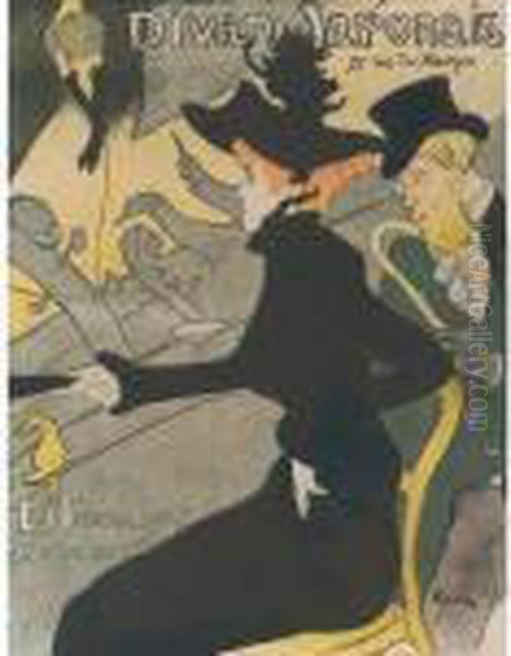 Divan Japonais (d. 341; A. 11; W. P11; Adr. 8) Oil Painting by Henri De Toulouse-Lautrec