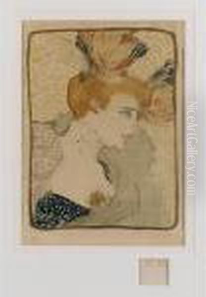 Mademoiselle Marcelle Lender En Buste (d. 102; A. 131; Adr. 115; W. 99) Oil Painting by Henri De Toulouse-Lautrec