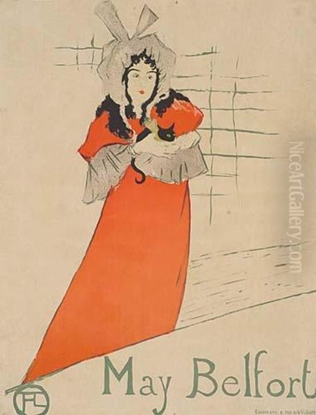 May Belfort Oil Painting by Henri De Toulouse-Lautrec