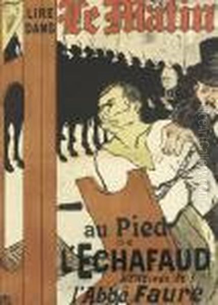 Au Pied De L'echafaud Oil Painting by Henri De Toulouse-Lautrec