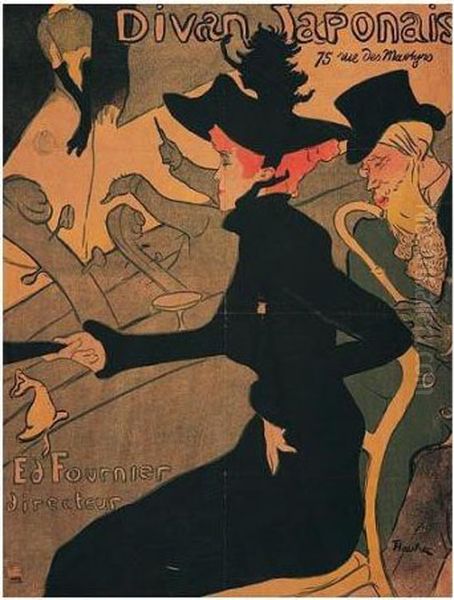 Le Divan Japonais (w.p.11; D.341; A.11) Oil Painting by Henri De Toulouse-Lautrec