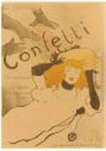 Confetti (d. 352; A. 9; Adr. 101; W. P13) Oil Painting by Henri De Toulouse-Lautrec