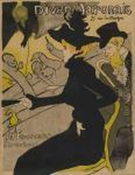 Divan Japonais Oil Painting by Henri De Toulouse-Lautrec