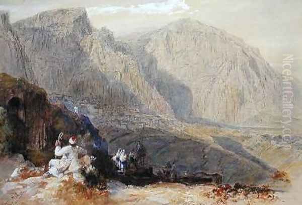 Delphi Oil Painting by Edward Lear