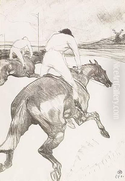 Le Jockey Oil Painting by Henri De Toulouse-Lautrec