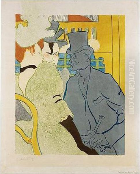 L'anglais Au Moulin Rouge (w. 2; D. 12; A. 3) Oil Painting by Henri De Toulouse-Lautrec