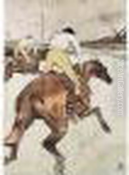 Le Jockey (wittrock 308; Delteil 279; Adhemar 365) Oil Painting by Henri De Toulouse-Lautrec