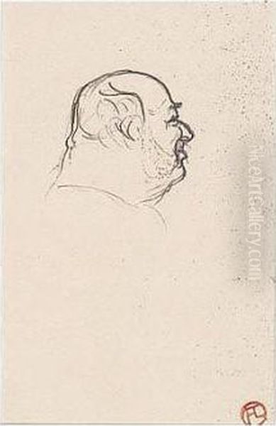 Portrait De Pierre Ducarre Oil Painting by Henri De Toulouse-Lautrec