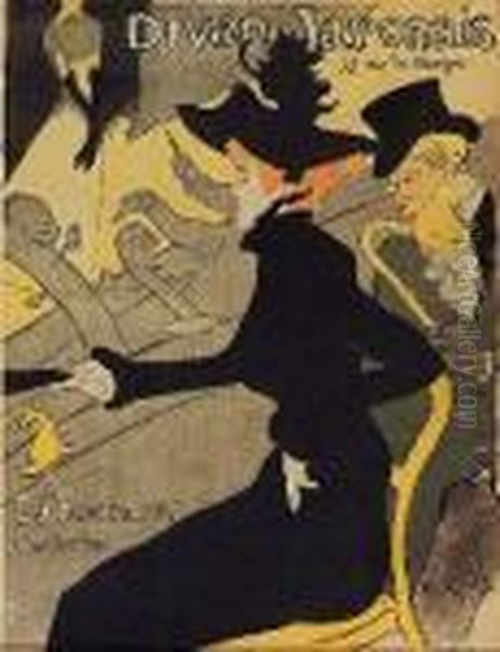 Divan Japonais (d. 341; A. 11; Adr. 8; W. P11) Oil Painting by Henri De Toulouse-Lautrec