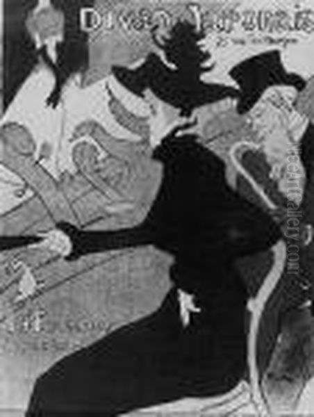 Divan Japonais (d. 341; A. 11; W. P11) Oil Painting by Henri De Toulouse-Lautrec