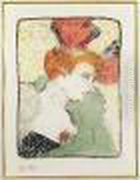 Marcelle Lender En Buste Oil Painting by Henri De Toulouse-Lautrec