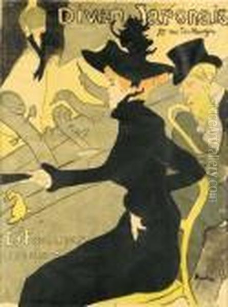 Divan Japonais Oil Painting by Henri De Toulouse-Lautrec