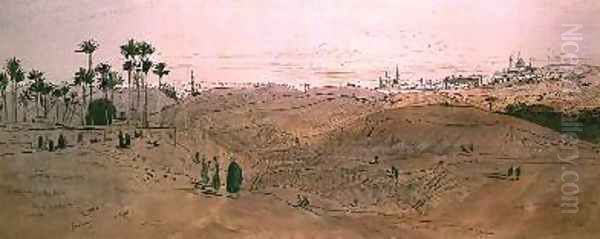 Cairo Oil Painting by Edward Lear