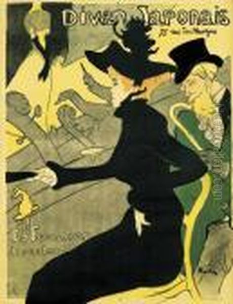 Divan Japonais Oil Painting by Henri De Toulouse-Lautrec