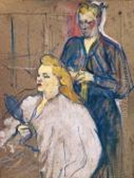 La Coiffure Oil Painting by Henri De Toulouse-Lautrec