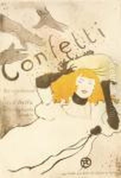 Confetti Oil Painting by Henri De Toulouse-Lautrec