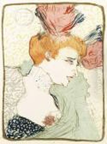 Mademoiselle Marcelle Lender, En Buste Oil Painting by Henri De Toulouse-Lautrec