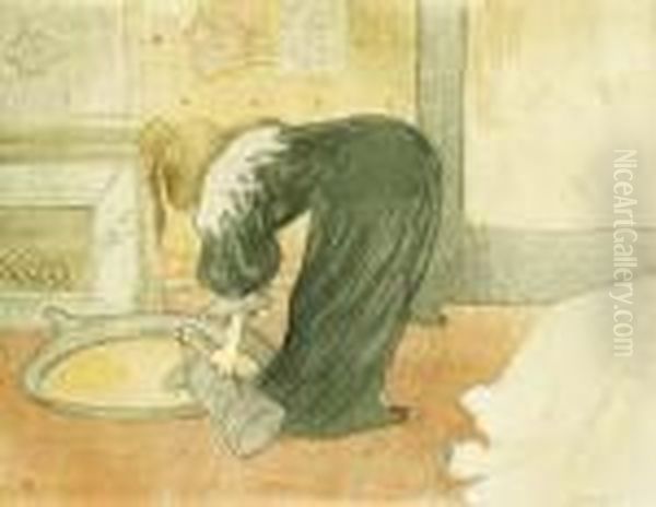 Toulouse-lautrec
Femme Au Tub--le Tub, From Elles Oil Painting by Henri De Toulouse-Lautrec