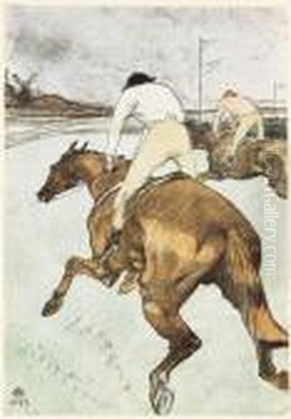 Le Jockey Oil Painting by Henri De Toulouse-Lautrec