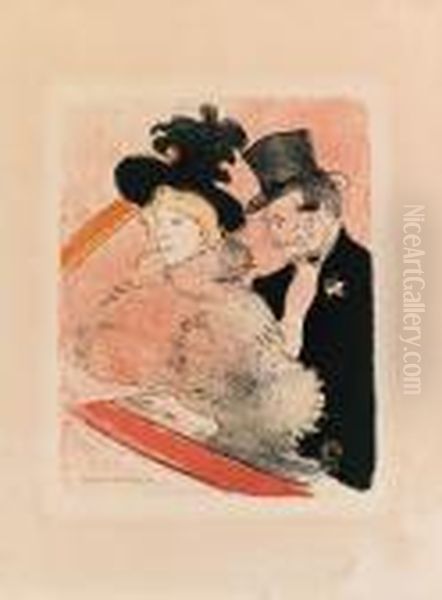 Au Concert (d. 365; W. P28b; Adriani 196) Oil Painting by Henri De Toulouse-Lautrec