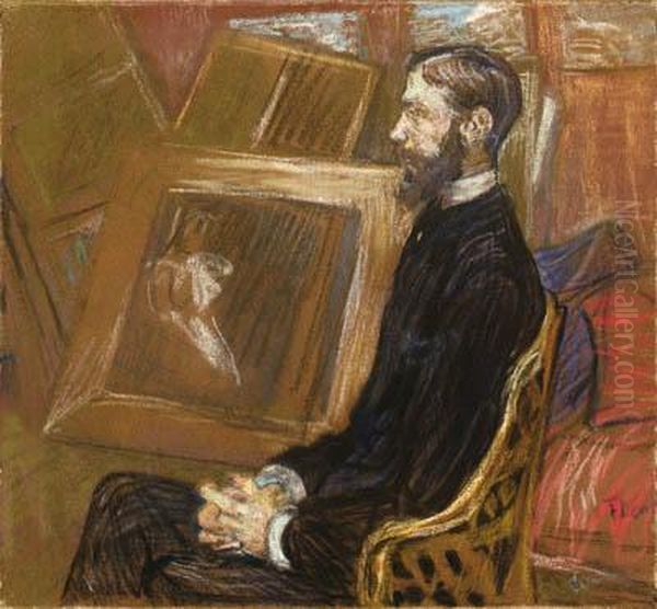 Portrait De M. Georges-henri Manuel (portrait Of Georges-henrimanuel) Oil Painting by Henri De Toulouse-Lautrec