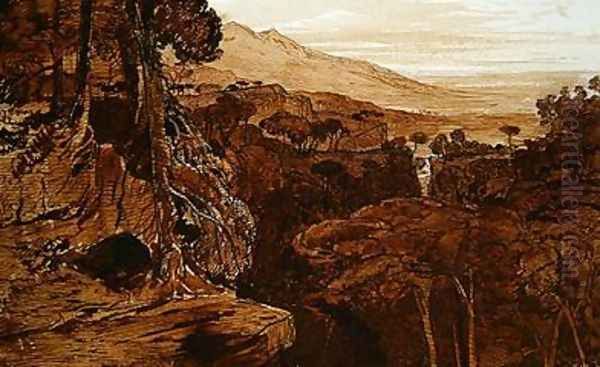 Bavella Corsica Oil Painting by Edward Lear