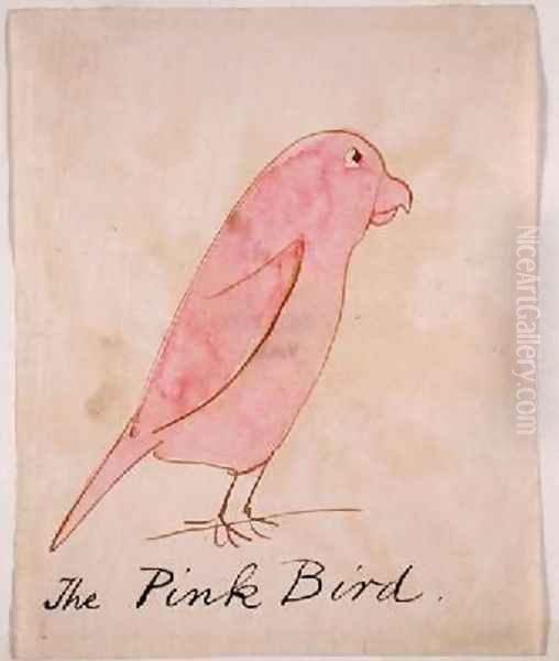 The Pink Bird Oil Painting by Edward Lear