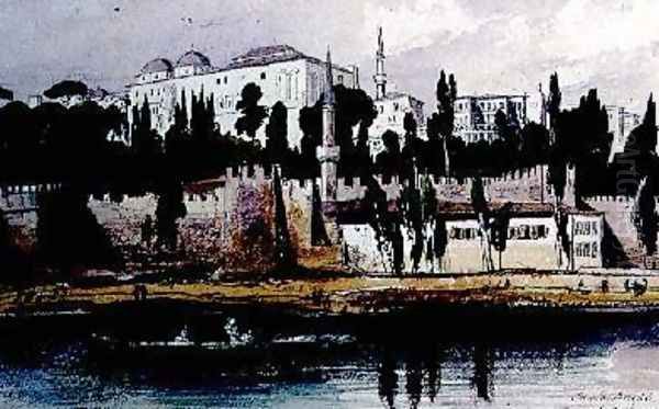 Constantinople Oil Painting by Edward Lear