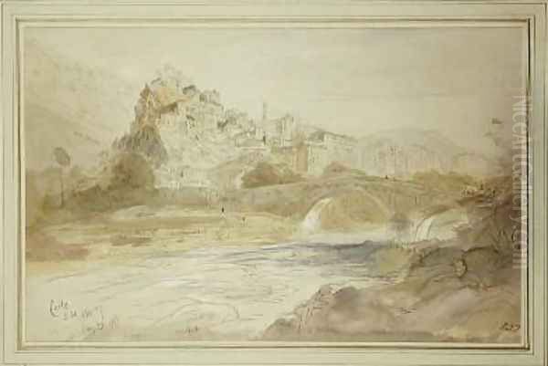 Corte Oil Painting by Edward Lear