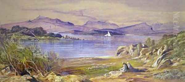 Porto Tre Scoglie Albania Oil Painting by Edward Lear