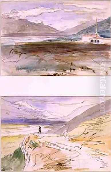 Tepelene Oil Painting by Edward Lear