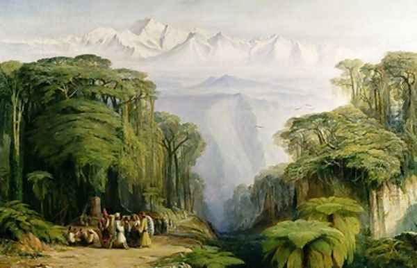 Kinchinjunga from Darjeeling Oil Painting by Edward Lear