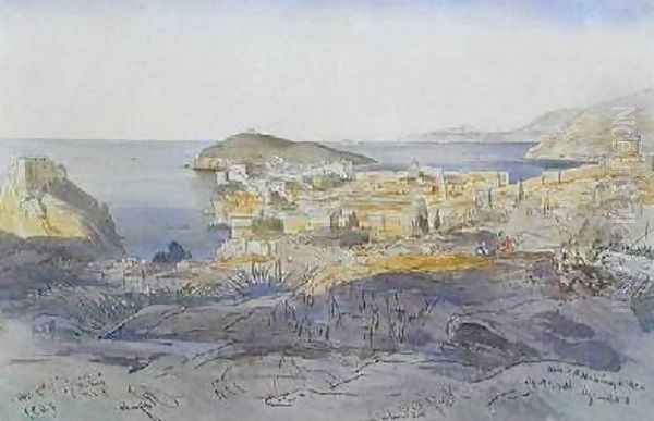 Ragusa Dubrovnik Oil Painting by Edward Lear