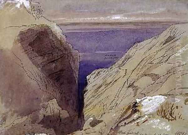 Wied Zurrik Malta Oil Painting by Edward Lear