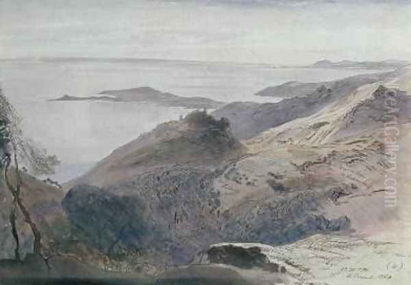 Eze Oil Painting by Edward Lear