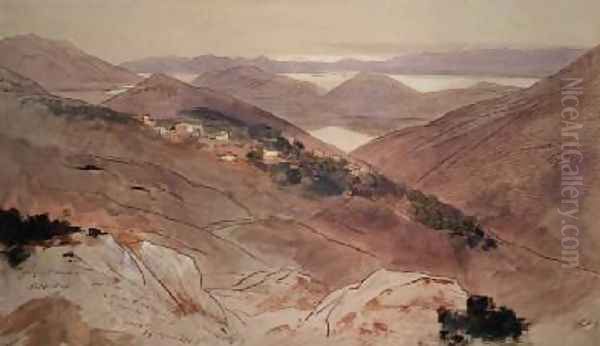 Village of Katochori Oil Painting by Edward Lear