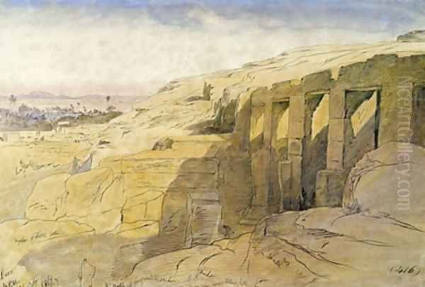 Derr Egypt Oil Painting by Edward Lear