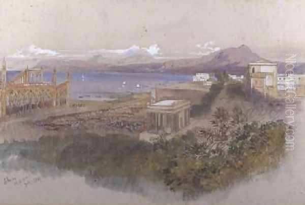 Palermo Oil Painting by Edward Lear