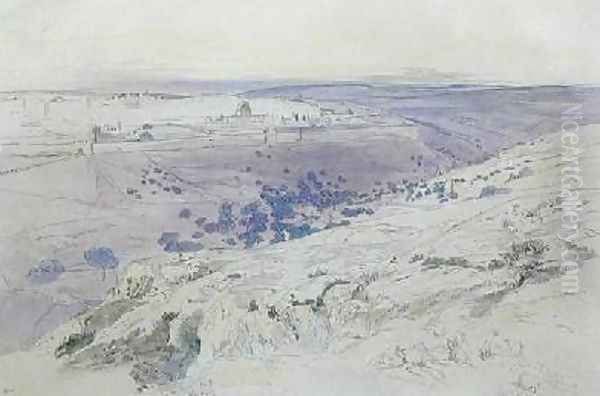 Jerusalem Oil Painting by Edward Lear