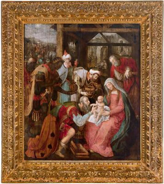 Magi Oil Painting by Maarten de Vos