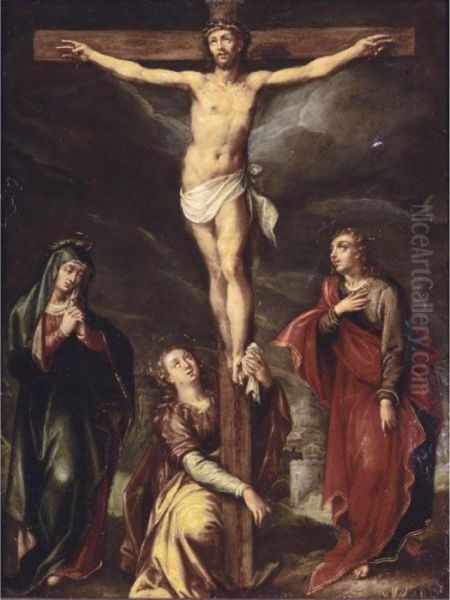 The Crucifixion Oil Painting by Maarten de Vos