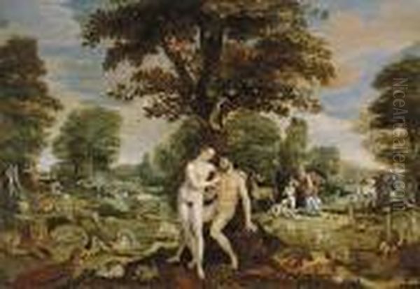 The Garden Of Eden Oil Painting by Maarten de Vos