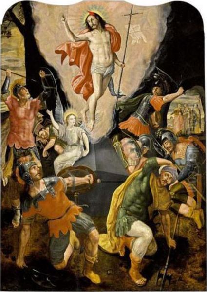 The Resurrection Oil Painting by Maarten de Vos