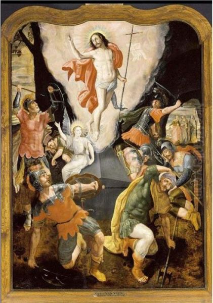 The Resurrection Oil Painting by Maarten de Vos