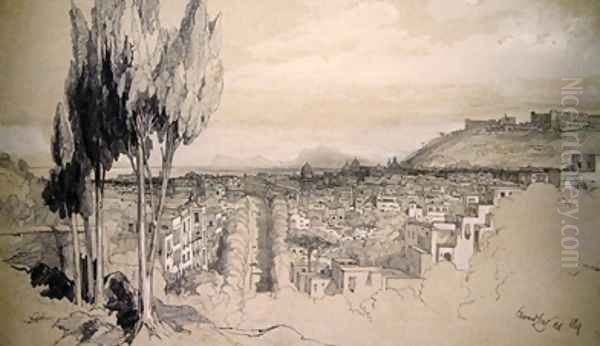 Naples Oil Painting by Edward Lear