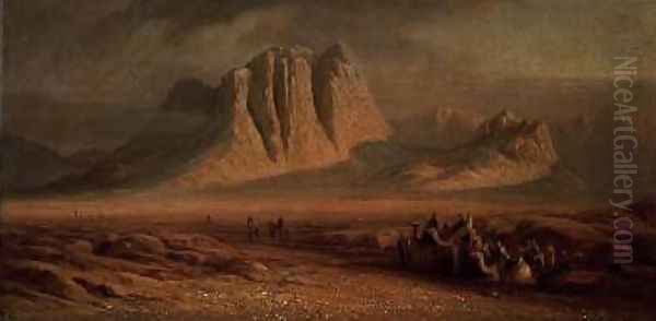 Mount Sinai Oil Painting by Edward Lear