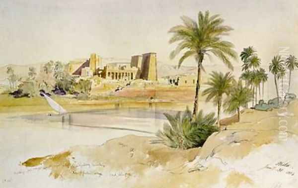 Philae Oil Painting by Edward Lear