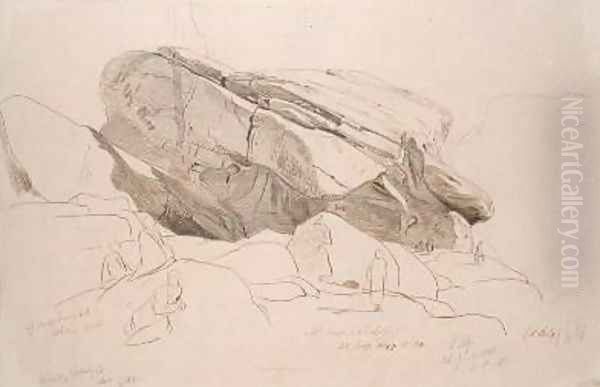 Study of Mount Sinai Oil Painting by Edward Lear