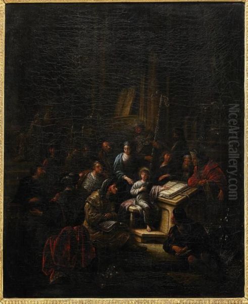 Jesus Samtalar Med De Larda Oil Painting by Jacob Willemsz de Wet the Elder