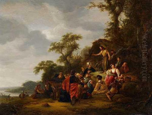 Die Predigt Johannes Des Taufers Oil Painting by Jacob Willemsz de Wet the Elder